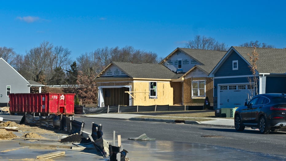 Homes under construction in a 55+ community