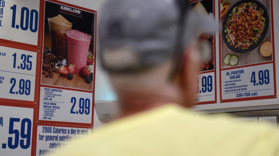 A Costco customer shops at the food court