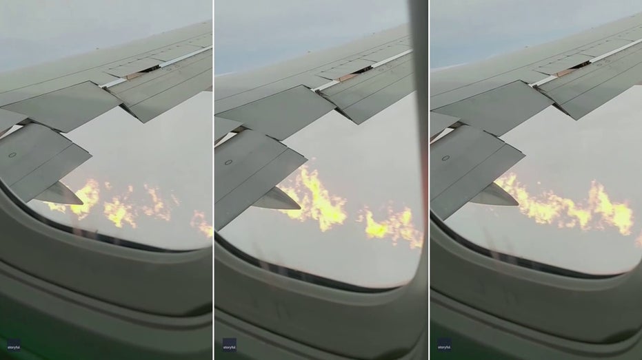 Delta Air Lines flight makes emergency landing after flames shoot out from wing