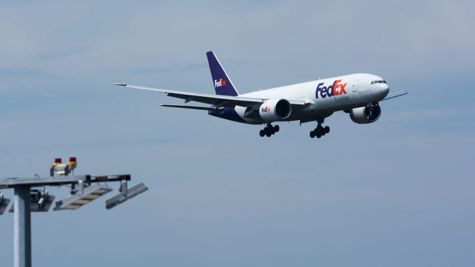 A FedEx aircraft