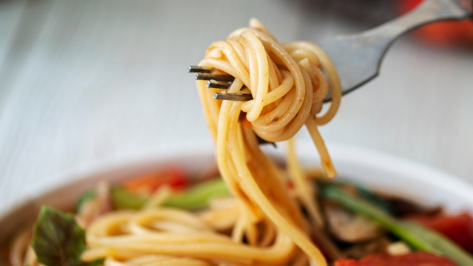 Spaghetti on a fork