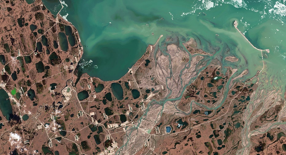 Aerial view of North Slope, Alaska