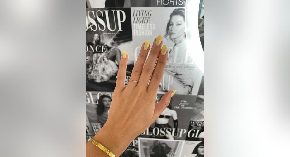 Yellow manicure