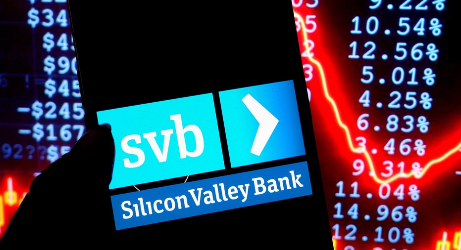 Silicon Valley Bank market crash graphic