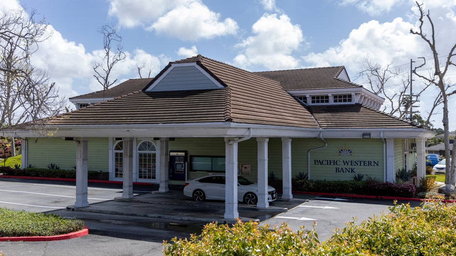 A general view of Pacific Western Bank in Huntington Beach