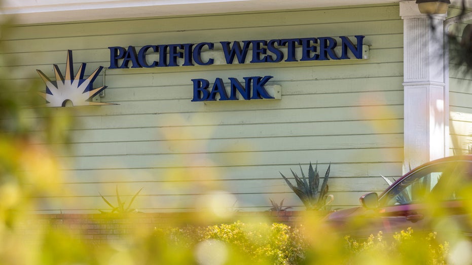 A general view of Pacific Western Bank in Huntington Beach