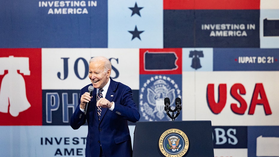 Biden gives speech on Philly stage
