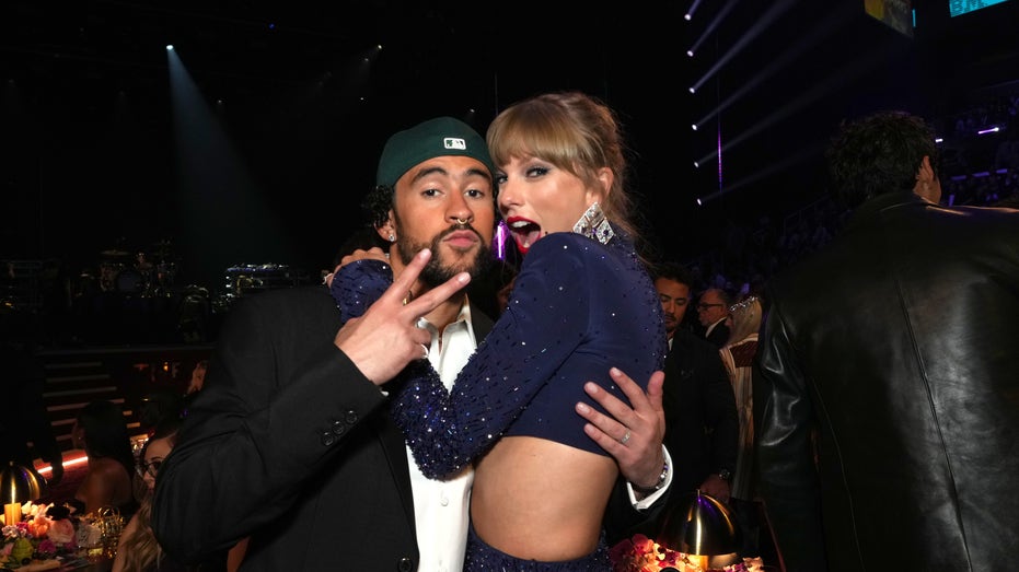 Bad Bunny and Taylor Swift at the Grammys