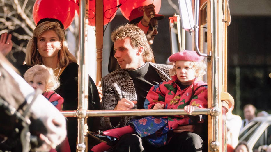 Joe Montana with his family during a Super Bowl parade