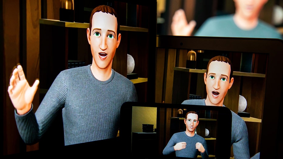 Avatars of Mark Zuckerberg speaking