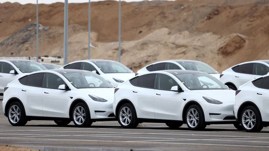 Lot of Tesla Model Y vehicles