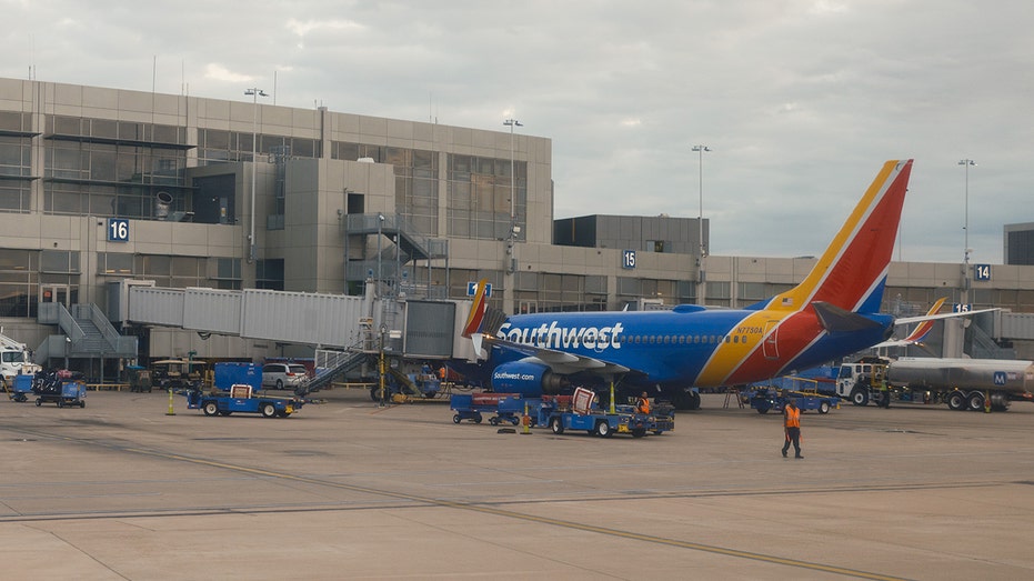 southwest airlines plane on tarmac