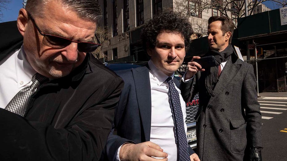 FTX founder Sam Bankman-Fried arrives at court in New York.