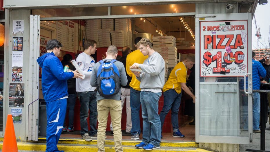 Customers outside of 2. Bros Pizza