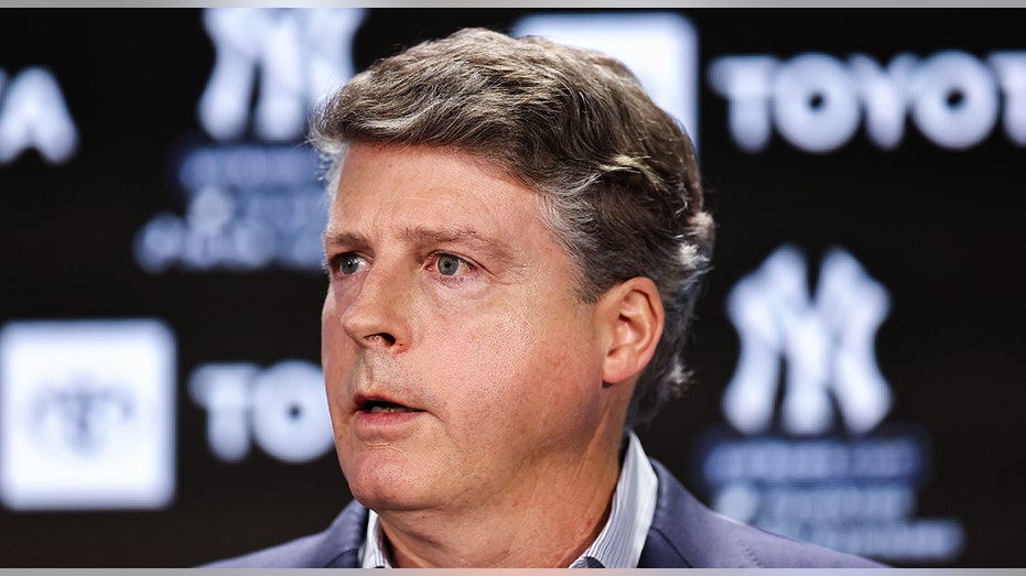 Hal Steinbrenner talks at press conference