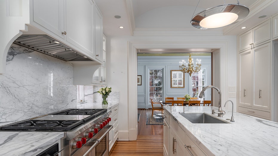 A photo of the kitchen from Jackie Kennedy's Georgetown residence