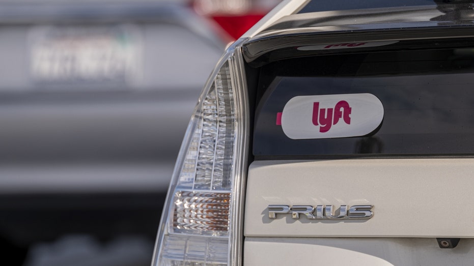 Lyft signage on a vehicle