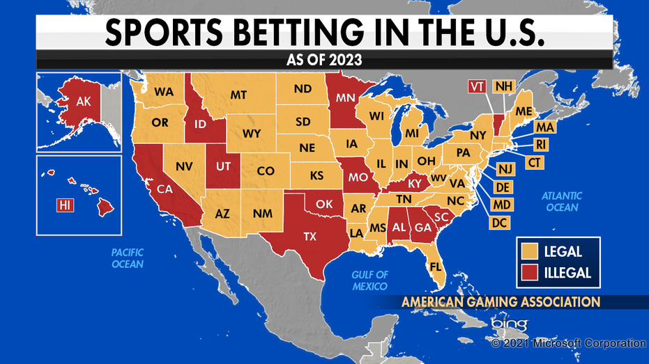 sports betting map