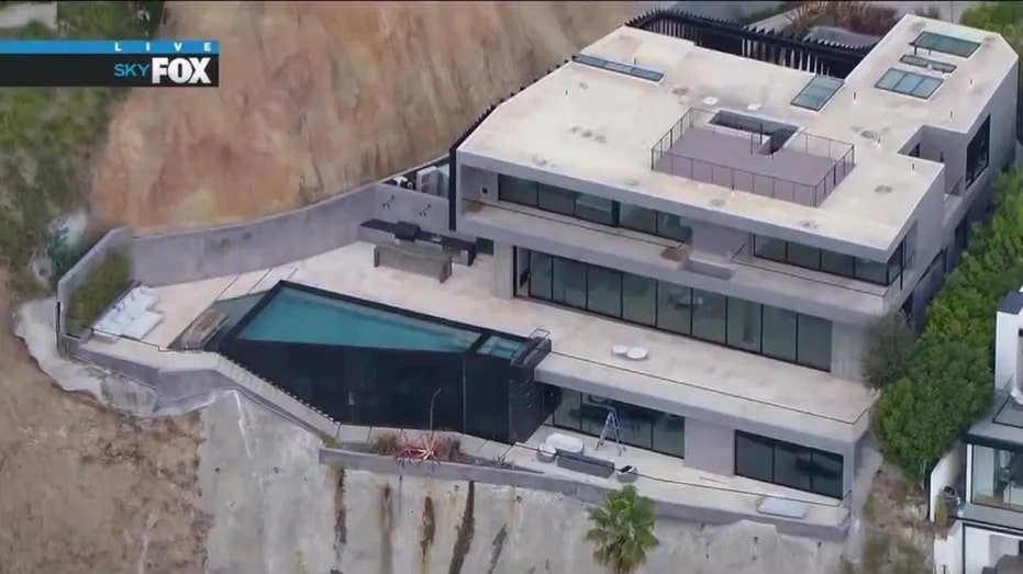 The pool outside the $22.5 million-dollar home