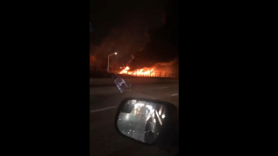 Baltimore-area tanker crash and fire