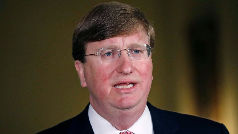 Mississippi Republican Gov. Tate Reeves speaking