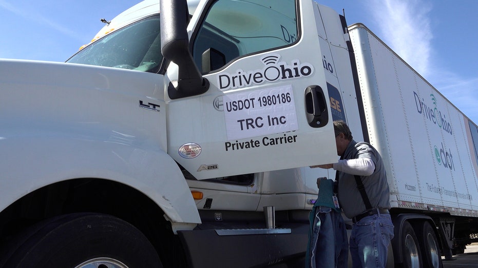 Semi-Truck with ODOT and DriveOhio Branding