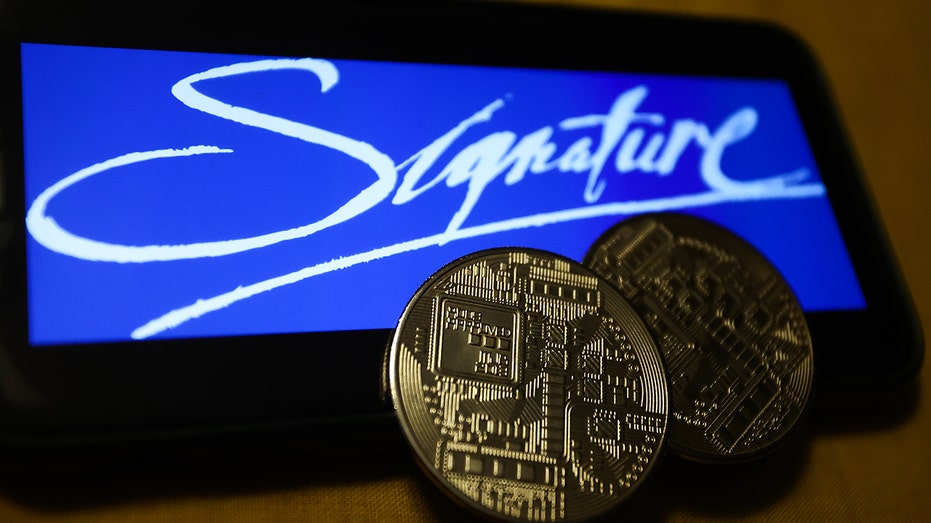 Signature Bank and crypto illustration