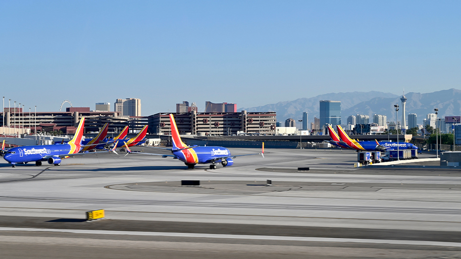 Southwest Airlines aircraft at Las Vegas airport