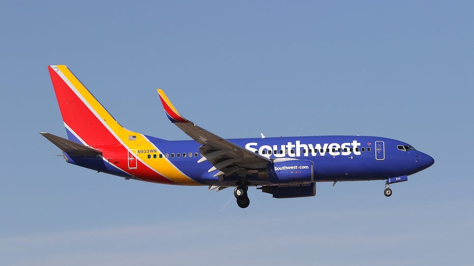 Southwest Airlines plane lands in Las Vegas, Nevada
