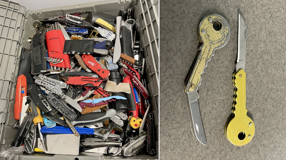 Prohibited items found by TSA in luggage at Pennsylvania airport