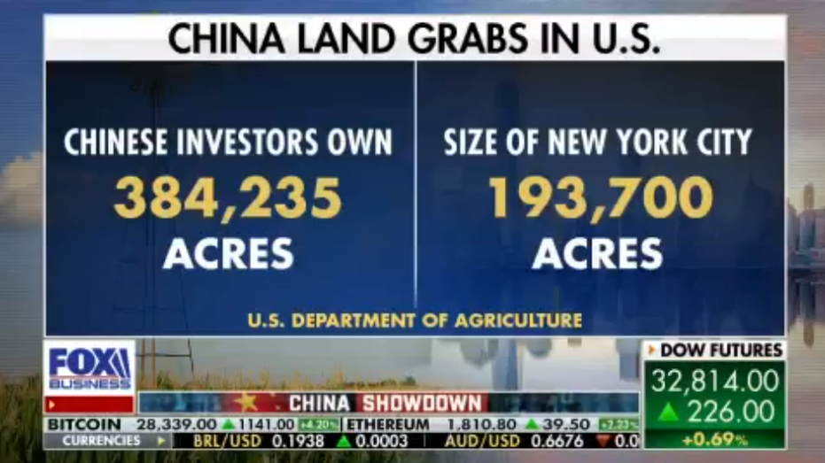 china us land