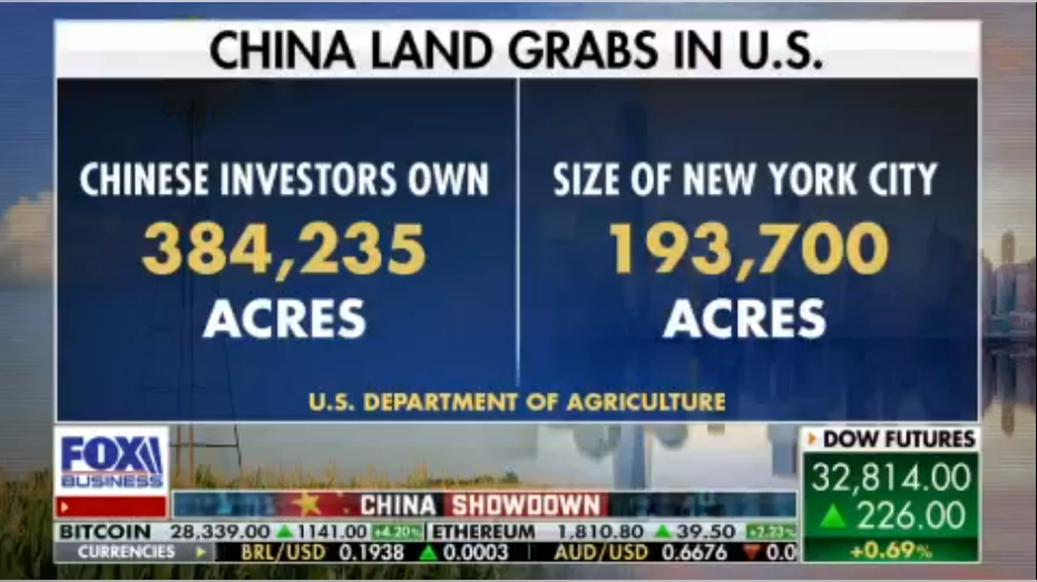 china us land