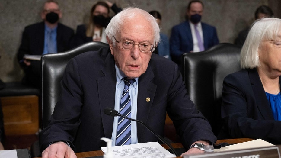 Sen. Bernie Sanders at Senate hearing