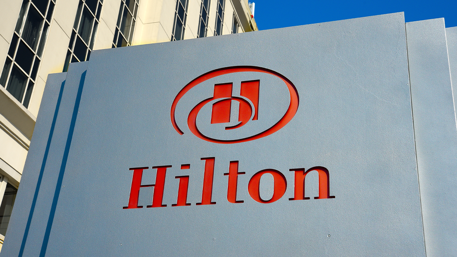 Hilton hotel sign