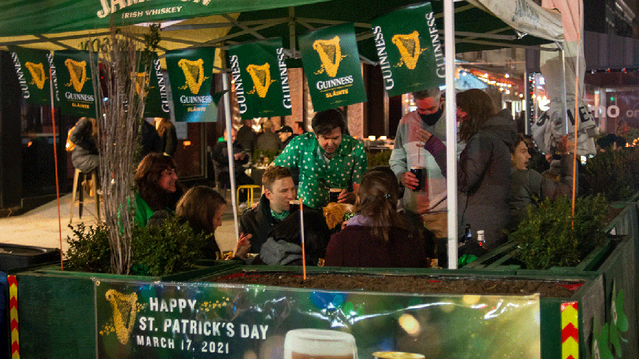 People at an Irish pub