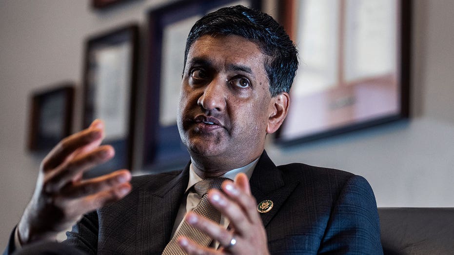 CA Democrat Rep Ro Khanna speaks in his office at the Cannon Building Office