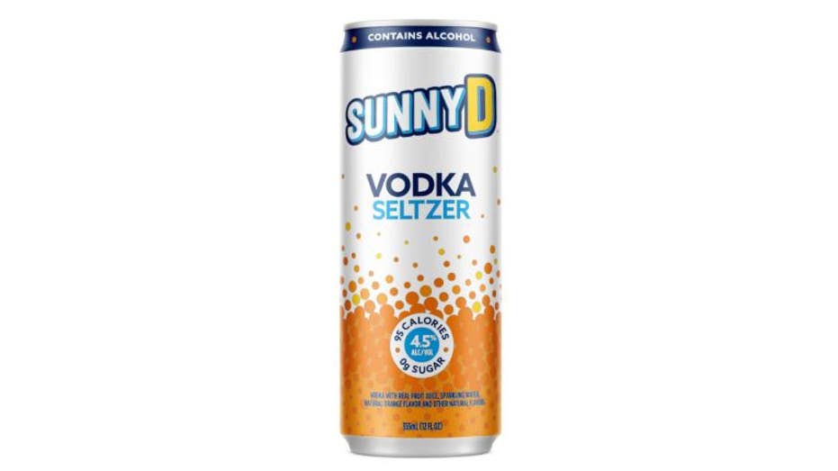Sunny Delight Vodka Seltzer can