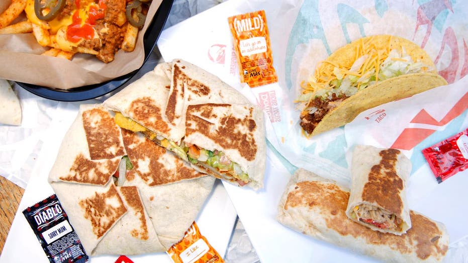 Array of Taco Bell items