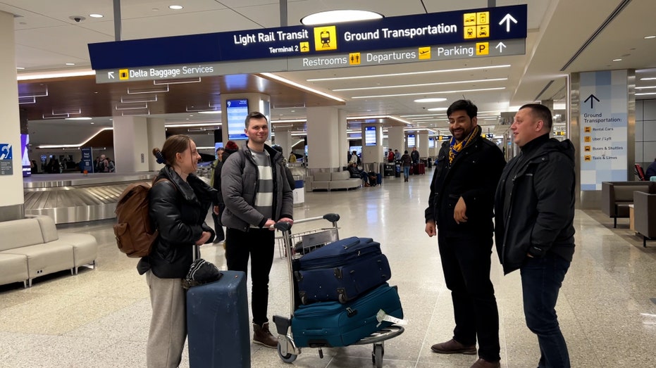 Ukranian refugees touch down at the Minneapolis airport