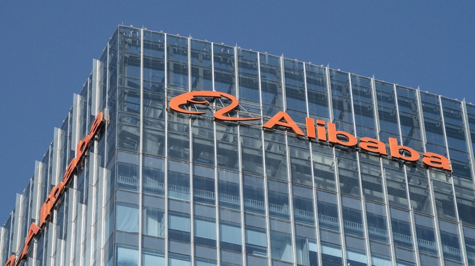 Signage at the Alibaba Group Holding Ltd. offices