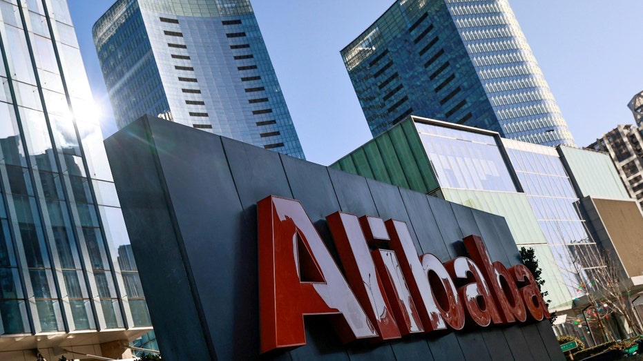 The logo of Alibaba Group at its Beijing office