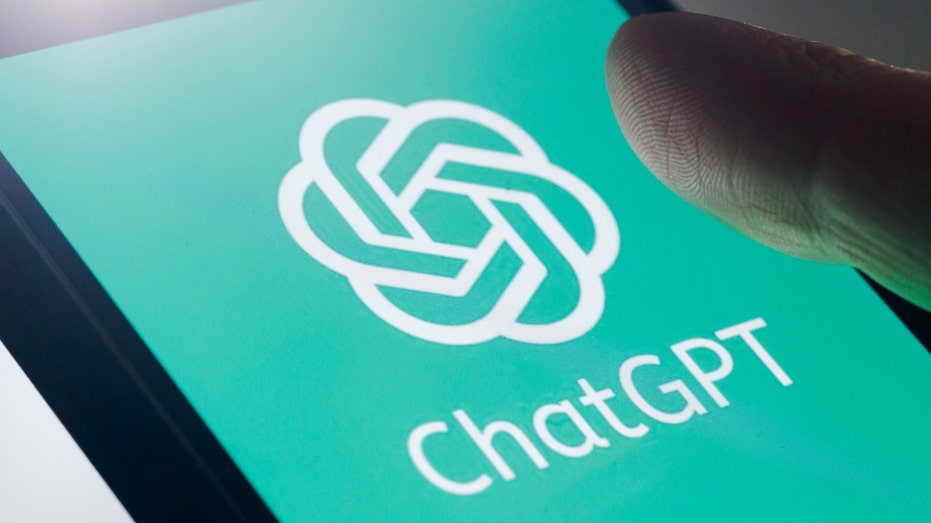 スマートフォンの ChatGPT チャットボットのロゴ