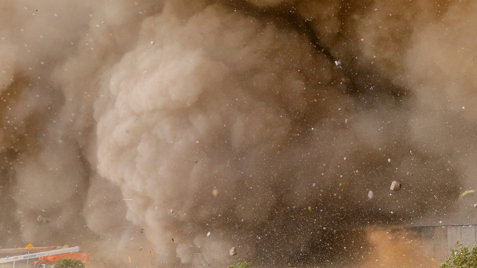 Dust from the SpaceX launch
