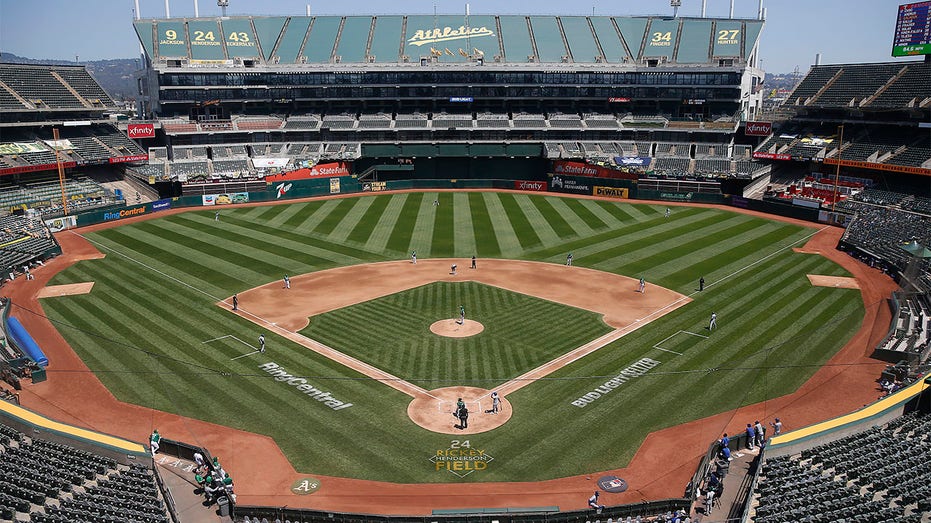 A view of the Oakland Coliseum