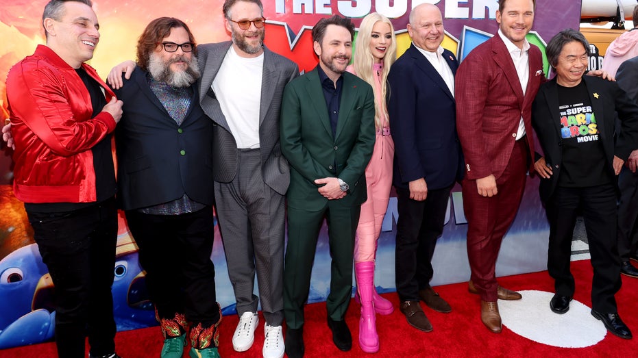 Super Mario Bros. movie cast red carpet