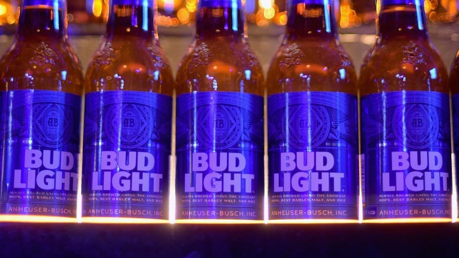 Bud Light beer bottles