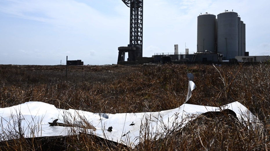 Debris from the SpaceX launch