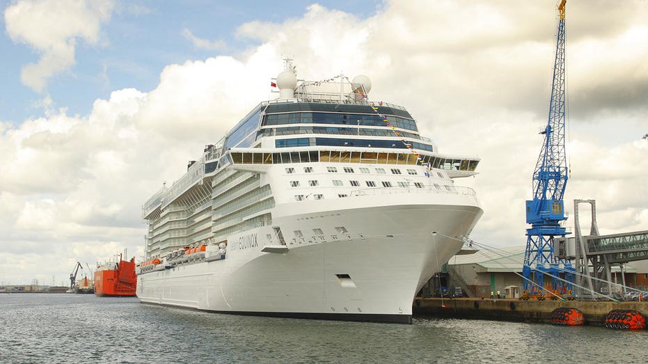 Celebrity Equinox ship docked at port