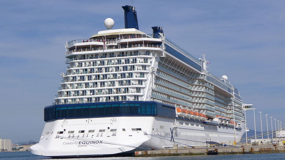 Celebrity Equinox ship docked at port