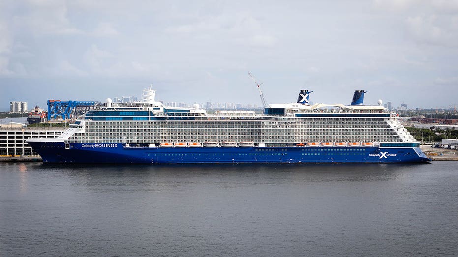 Celebrity Equinox ship docked at port